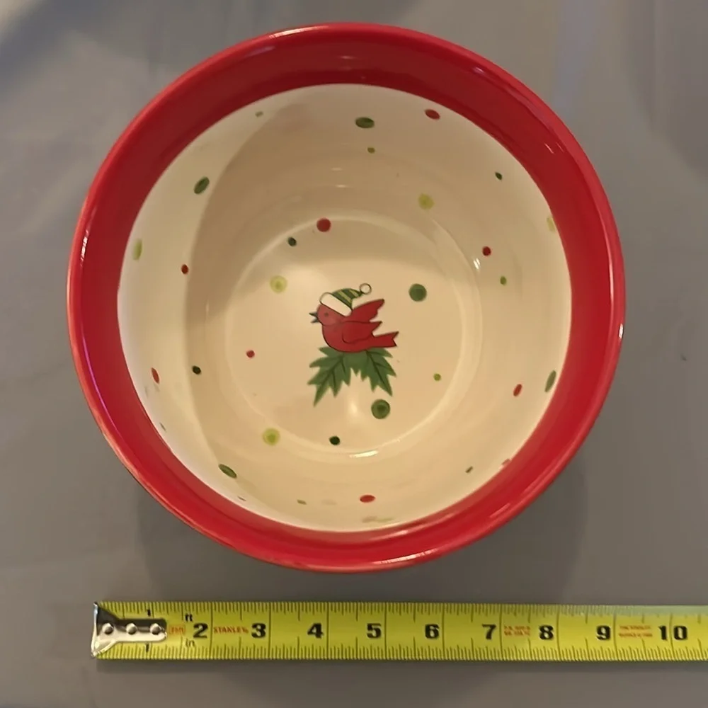Temptations Christmas 4 Mixing Bowls Winter Whimsy Nesting Bowl Set